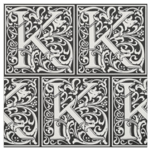 Buchstabe K Mittelalterliche Monogramm-Kunst Art N Stoff