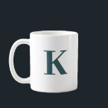 Buchstabe k Monogramm Kaffeetasse<br><div class="desc">Personalisierte mit Monogramm Tasse mit stilvollem Buchstaben k. Holen Sie es oder geben Sie es als vollkommenes personalisiertes Geschenk.</div>