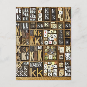 Buchstabe K Postkarte