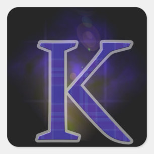 Buchstabe K Quadratischer Aufkleber