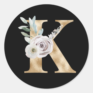 Buchstabe K Runder Aufkleber