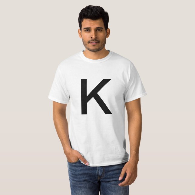 Buchstabe K T-Shirt (Vorne ganz)