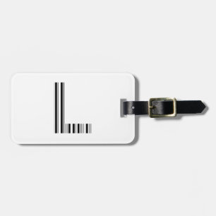 BUCHSTABE L BARCODE Erstes Anfangsbarcode-Muster Gepäckanhänger