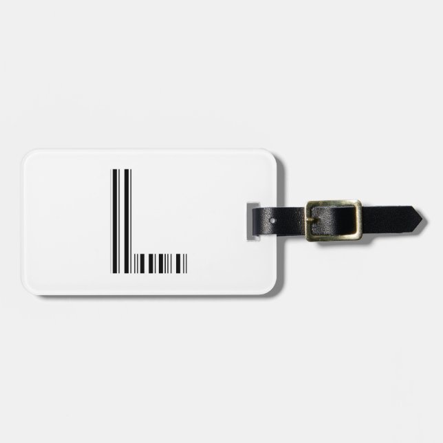 BUCHSTABE L BARCODE Erstes Anfangsbarcode-Muster Gepäckanhänger (Vorderseite horizontal)