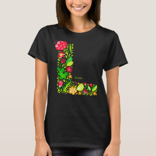 Buchstabe L in Blume T - Shirt