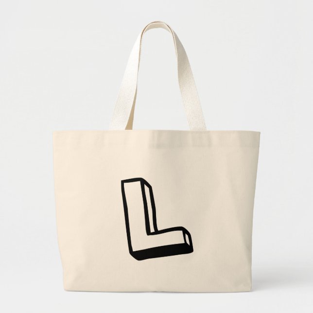 Buchstabe L Jumbo Stoffbeutel (Vorne)