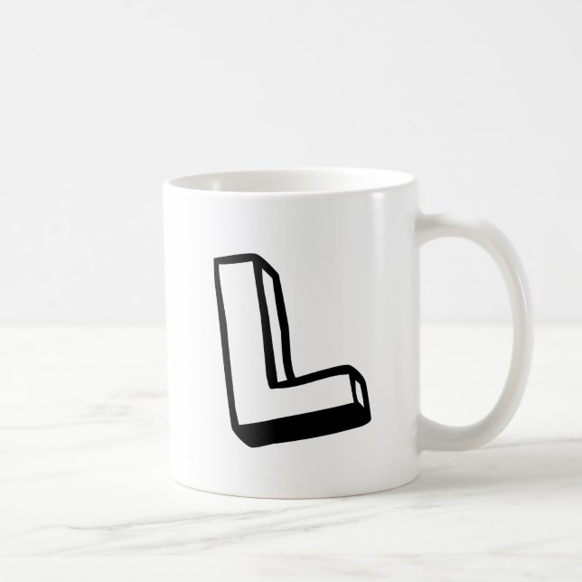 Buchstabe L Kaffeetasse (Rechts)