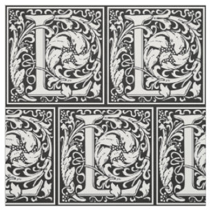 Buchstabe L Mittelalterliche Monogramm-Kunst Art N Stoff