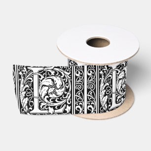 Buchstabe L Mittelalterliche Monogramm-Kunst im Ju Satinband