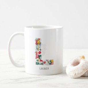 Buchstabe L Monogramm-I-Tasse für den Blasenbrie Kaffeetasse