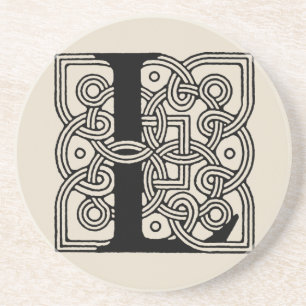 Buchstabe L Monogramm Vintage-Keltischer Knoten Dr Getränkeuntersetzer