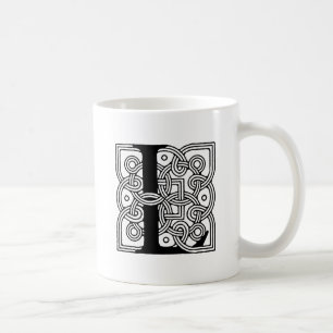 Buchstabe L Monogramm Vintage-Keltischer Knoten Dr Tasse