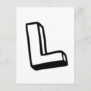 Buchstabe L Postkarte