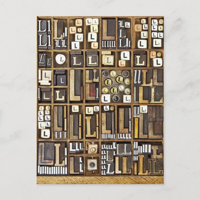 Buchstabe L Postkarte (Vorderseite)
