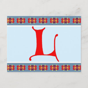 Buchstabe L Postkarte