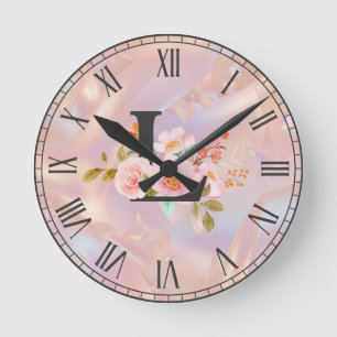 Buchstabe L Runde Wanduhr