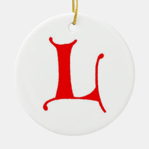 Buchstabe L Verzierung Keramik Ornament