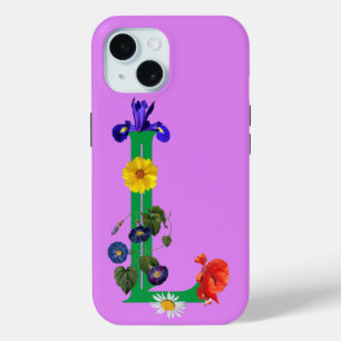 Buchstabe L "Wildblumen" Case-Mate iPhone Hülle
