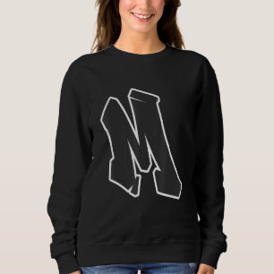 Buchstabe M Graffiti Sweatshirt