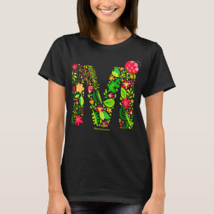 Buchstabe M in Blume T - Shirt