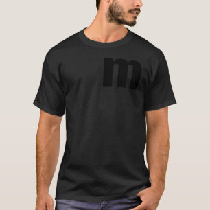 Buchstabe m Kleinbuchstabenalphabet, Halloween g T-Shirt