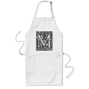 Buchstabe M Mittelalterliche Monogramm-Kunst im Ju Lange Schürze