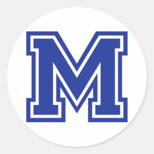 Buchstabe M Runder Aufkleber