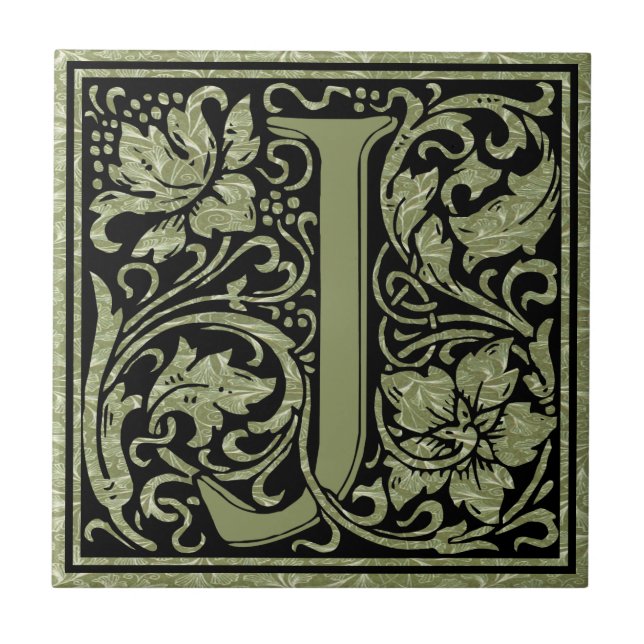 Buchstabe-Monogramm des Buchstabe-J erstes Fliese (Vorderseite)