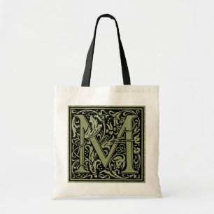 Buchstabe-Monogramm des Buchstabe-M erstes Tragetasche