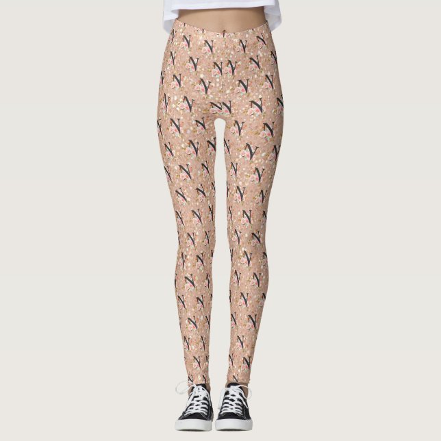 Buchstabe N Leggings (Vorderseite)