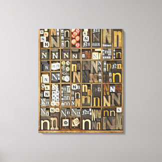 Buchstabe N Leinwanddruck