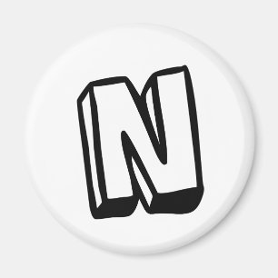 Buchstabe N Magnet
