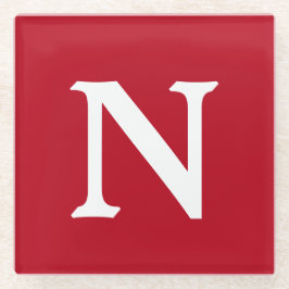 Buchstabe N: Rot Glasuntersetzer
