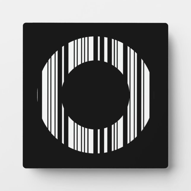 BUCHSTABE O BARCODE Erstes Anfangsbarcode-Muster Fotoplatte (Vorderseite)