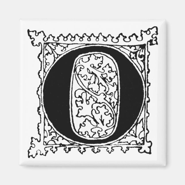 Buchstabe "O" mit Hintergrund aus dem Leaf - Magne Magnet (Vorne)