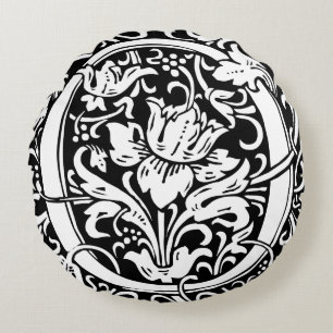 Buchstabe O Mittelalterliche Monogramm-Kunst Art N Rundes Kissen