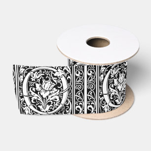 Buchstabe O Mittelalterliche Monogramm-Kunst Art N Satinband