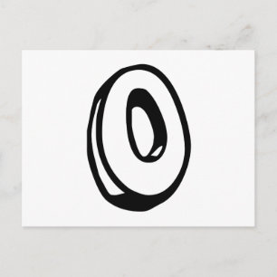 Buchstabe O Postkarte