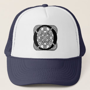 Buchstabe O Vintage-Keltischer Knoten-Monogramm Truckerkappe