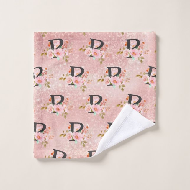 Buchstabe P Badhandtuch Set (Waschlappen)