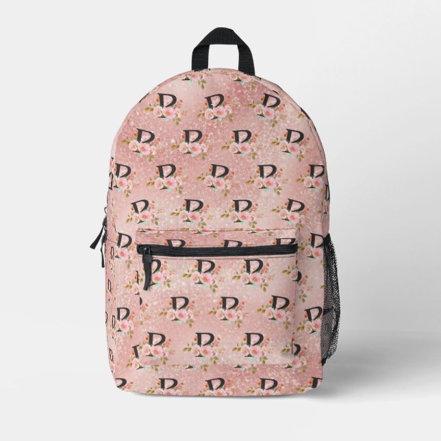 Buchstabe P Bedruckter Rucksack (Vorderseite)