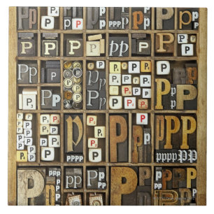 Buchstabe P Fliese