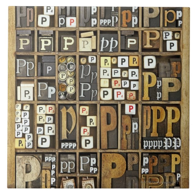 Buchstabe P Fliese (Vorderseite)