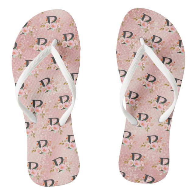 Buchstabe P Flip Flops (Fußbett)