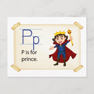 Buchstabe P Postkarte