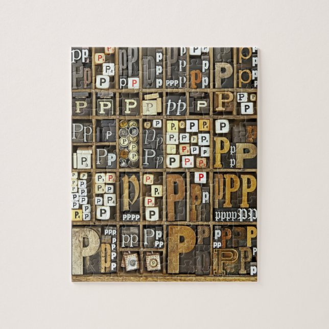 Buchstabe P Puzzle (Vertikal)
