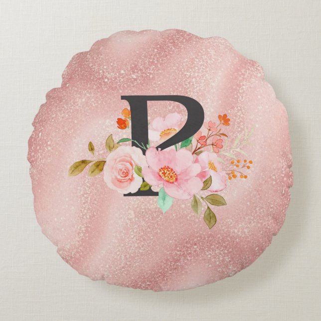 Buchstabe P Rundes Kissen (Vorderseite)