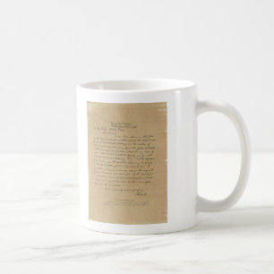 Buchstabe Präsidenten-Abraham Lincolns zu Frau Kaffeetasse