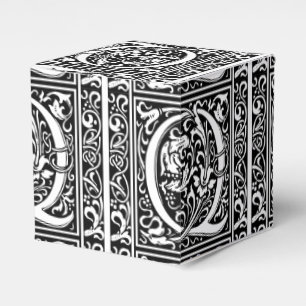 Buchstabe Q Mittelalterliche Monogramm-Kunst Art N Geschenkschachtel