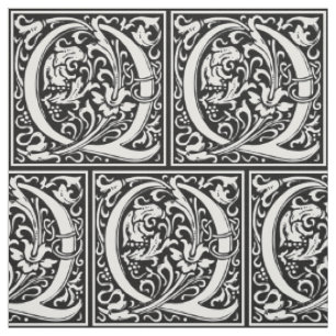 Buchstabe Q Mittelalterliche Monogramm-Kunst Art N Stoff